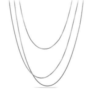 David Yurman 72” Small Box Chain Necklace